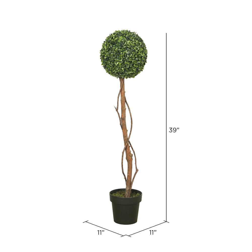 Vickerman 39" Artificial Green Boxwood Topiary.