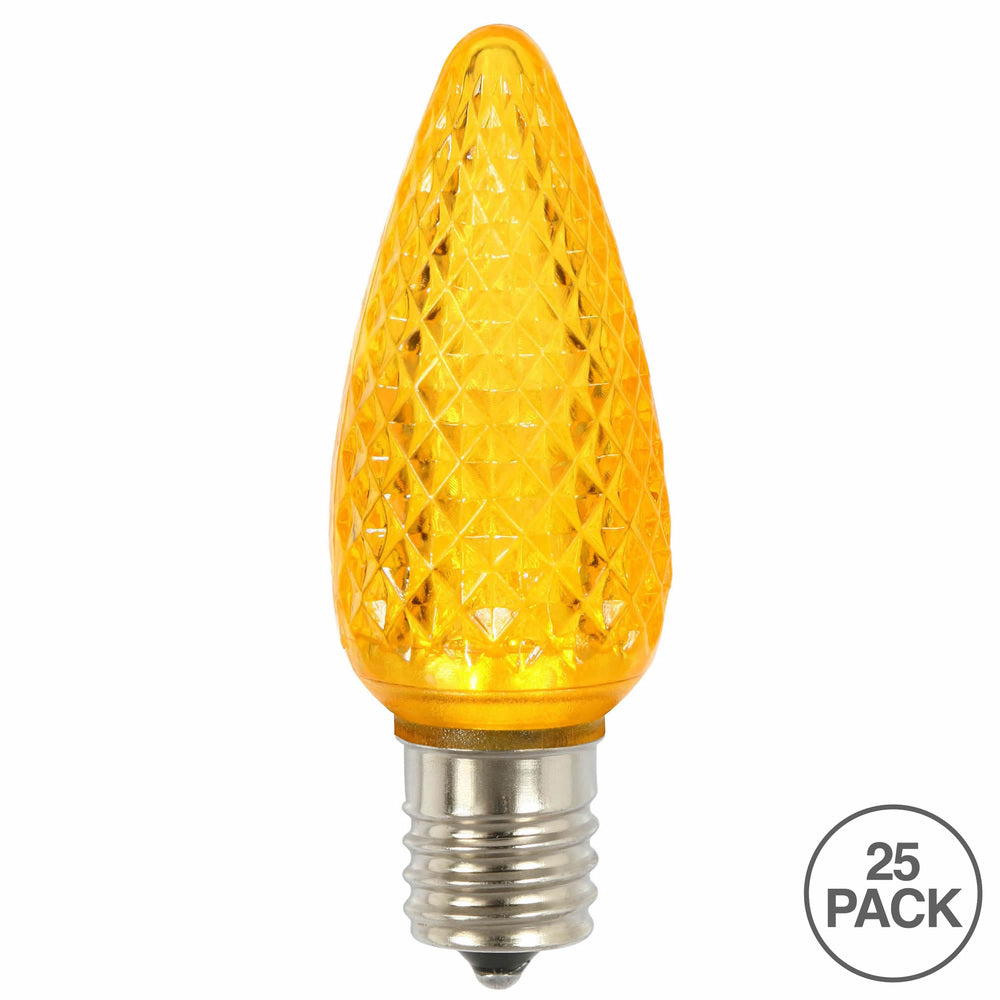 Vickerman C9 LED Yellow Faceted Twinkle Replacement Bulb bag of 25