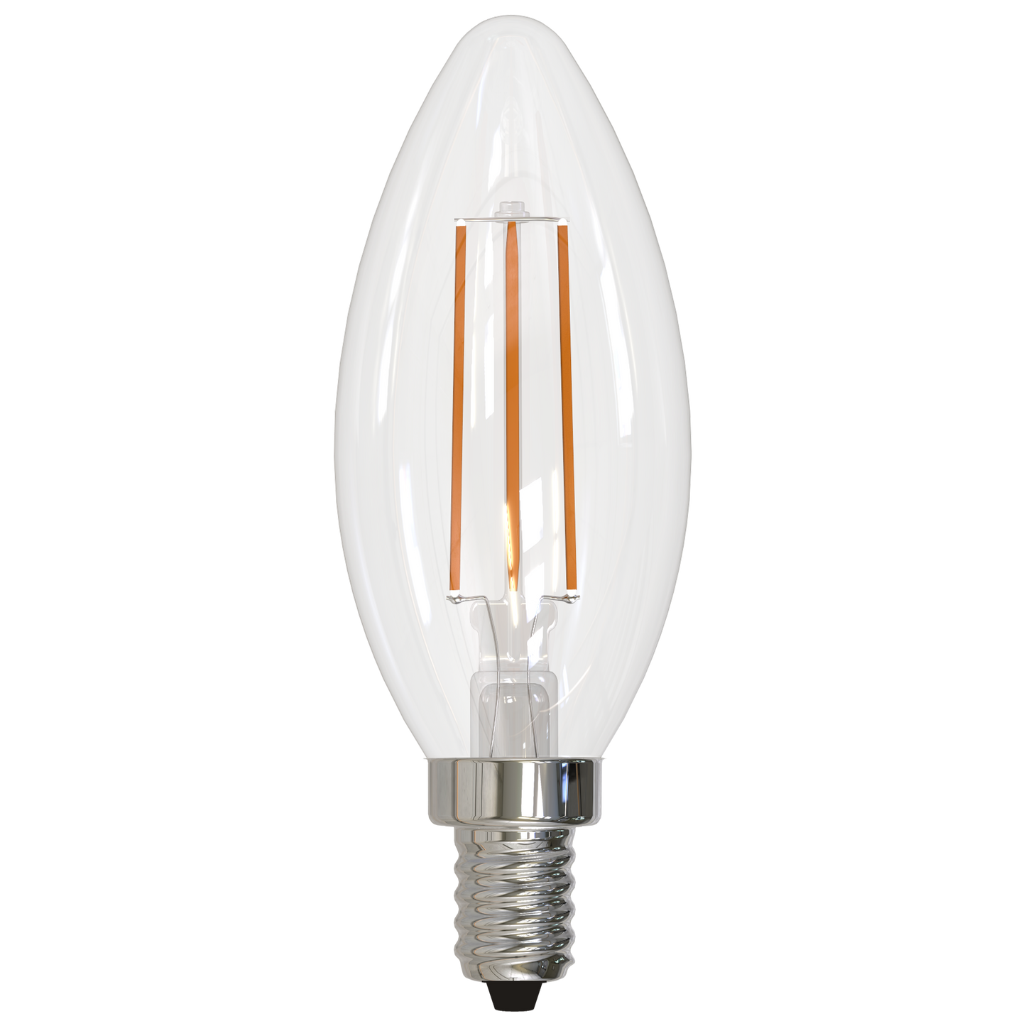Bulbrite 5 Watt B11 LED Filament Light Bulb, 2700K E12 Candelabra Base, Clear Finish