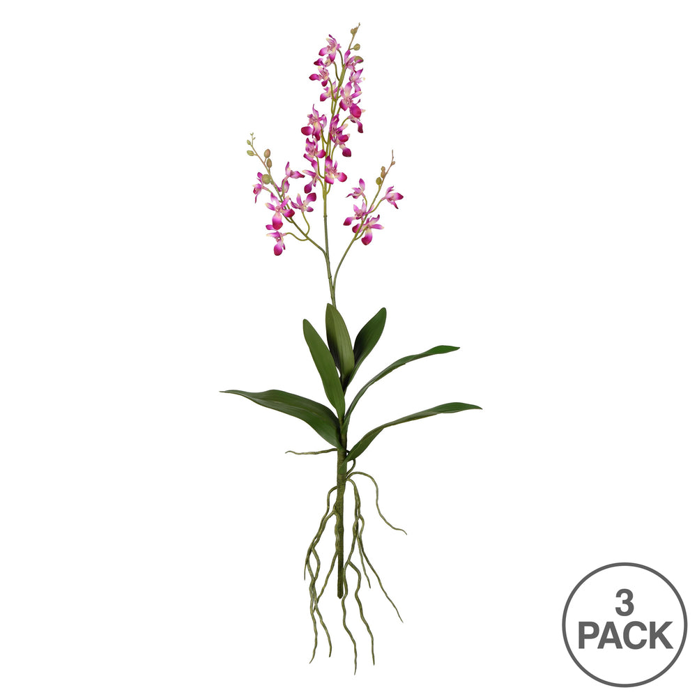 Vickerman 30" Artificial Mini Purple Orchid. Includes 3 sprays per pack.