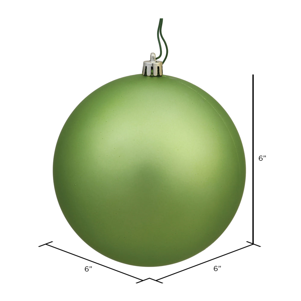 Vickerman 6" Celadon Matte Ball Ornament 4 per Bag