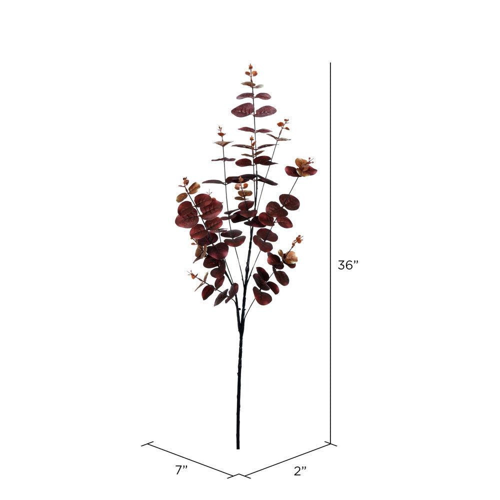 Vickerman 36" Artificial Burgundy Money Leaf Spray.