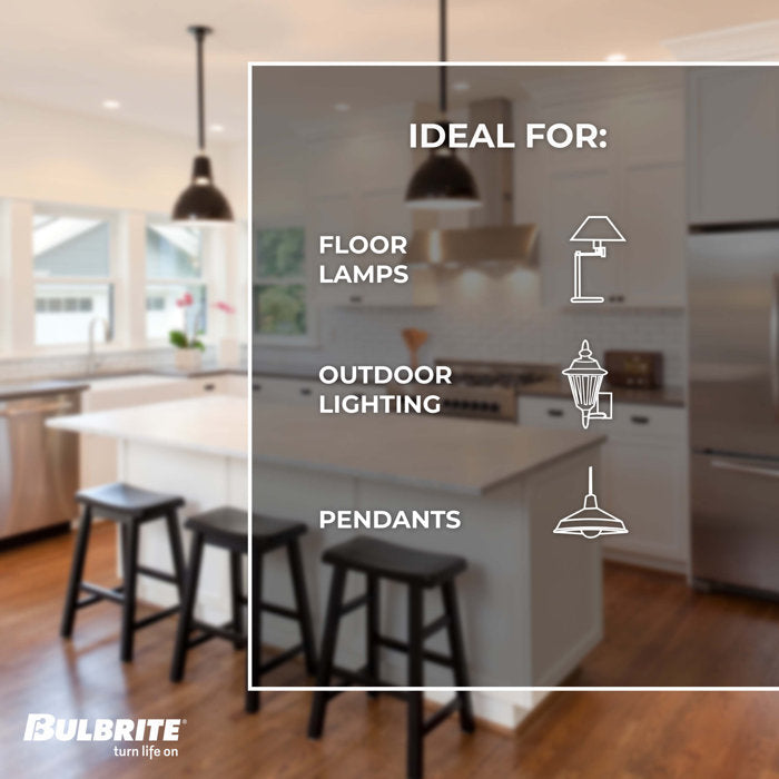 BULBRITE INCANDESCENT T14 MEDIUM SCREW (E26) 40W DIMMABLE NOSTALGIC LIGHT BULB 2200K/AMBER 4PK (134015)