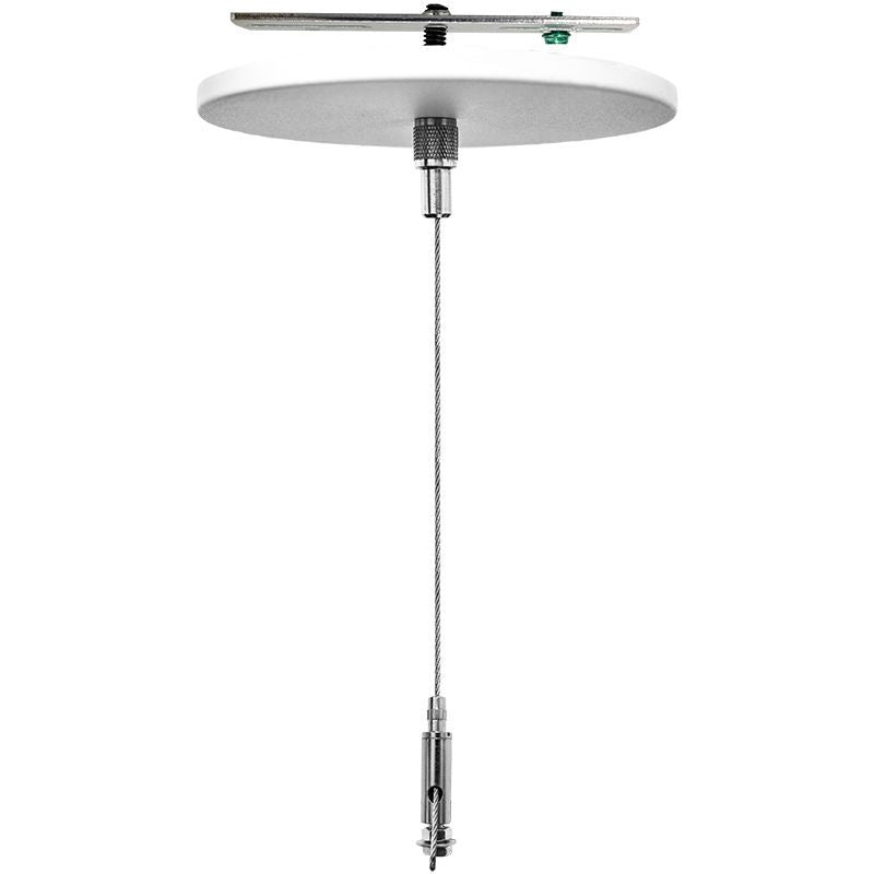 Westgate Adj. 12Ft 1/16In Single Suspension Canopy Set With Keyhole End Connector, Non-Power Side, Commercial Indoor Lighting, White Finish