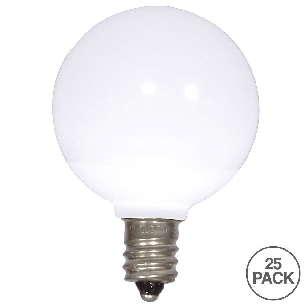 Vickerman G40 Pure White Ceramic LED Replacement Bulb package of 25