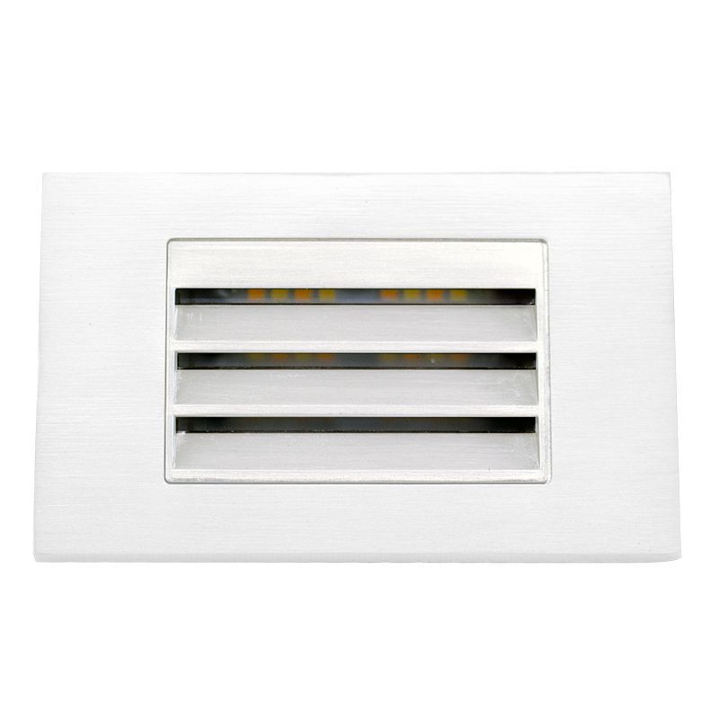 Westgate Integrated Step Light 12V 3W 3Cct, Horiz. Louver, White, Landscape Lighting , 5W, 150 Lumens, 30K/40K/50K, White Finish