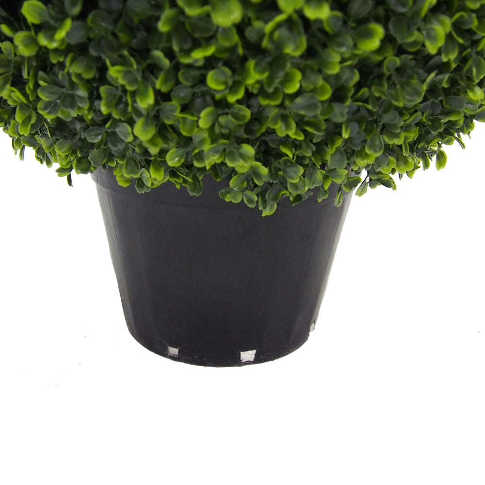 Vickerman 20" Artificial Potted Green Boxwood Ball.