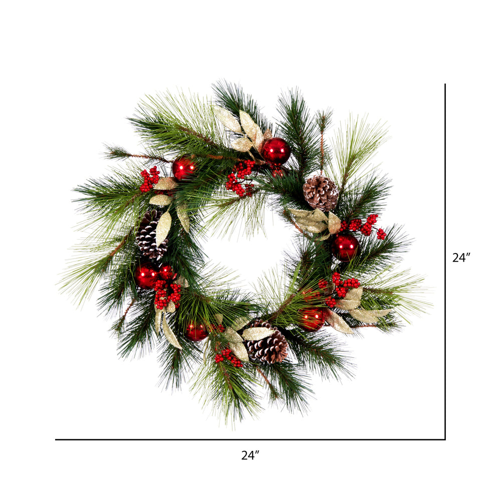 Vickerman 24" Artificial Christmas Wreath Unlit