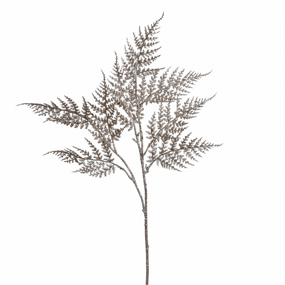 Vickerman 29" Champagne Glitter Asparagus Fern Artificial Christmas Spray. Includes 4 sprays per pack.