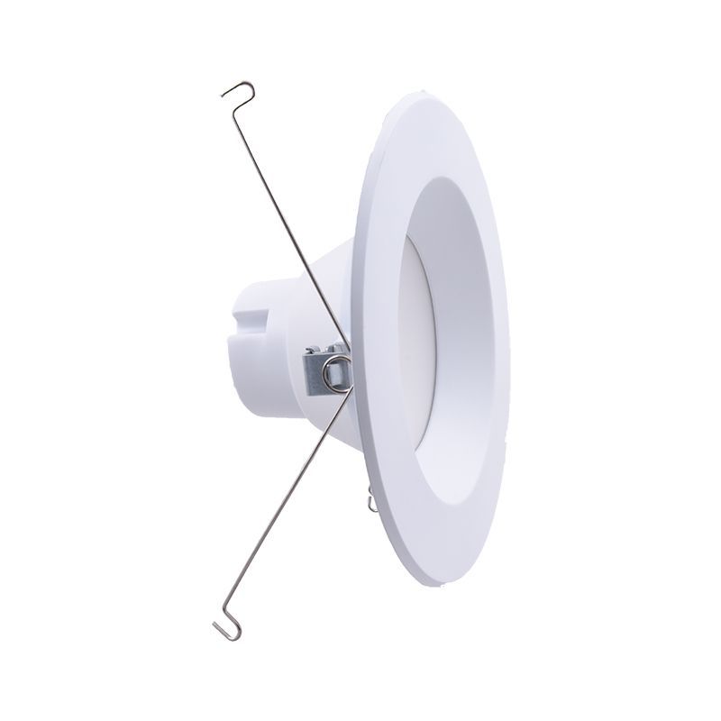 Westgate 6In Smooth Composite Recessed Trim 5Cct 27/30/35/40/50K, Power Adj. 17/13/10W, Residential Lighting, 10W/13W/17W, 80 Lumens/W, 27K/30K/35K/40K/50K, White Finish, TRI-AC Dimmable