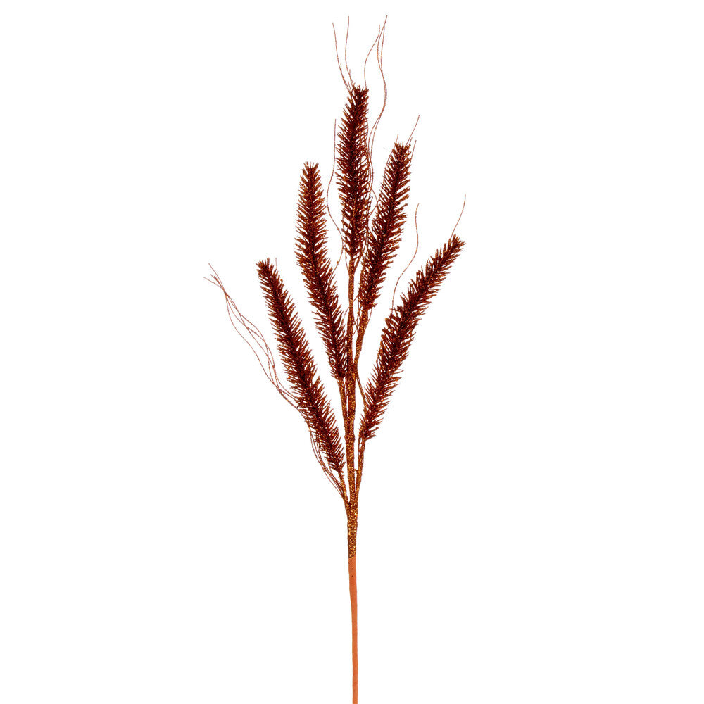 Vickerman 30" Burnished Orange Wheat Glitter Spray 6 per bag.