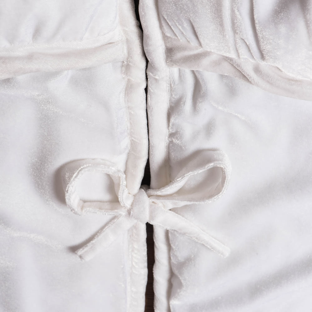 Vickerman 84" Plush White Velvet Christmas Tree Skirt