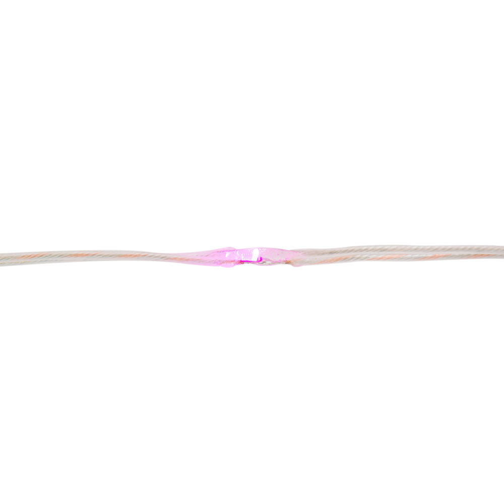 Vickerman 35Lt Pink 360 Degree Battery Operated Micro Light Set 6Hr On/Off Timer Silver Wire with 4" Spacing 12' Long Uses AA Batteries