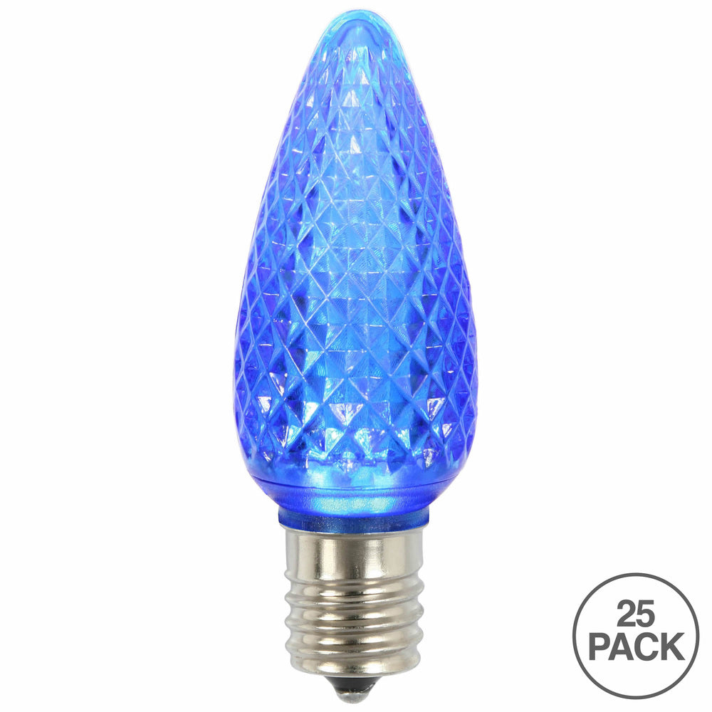 Vickerman C9 LED Blue Faceted Twinkle Replacement Bulb bag of 25