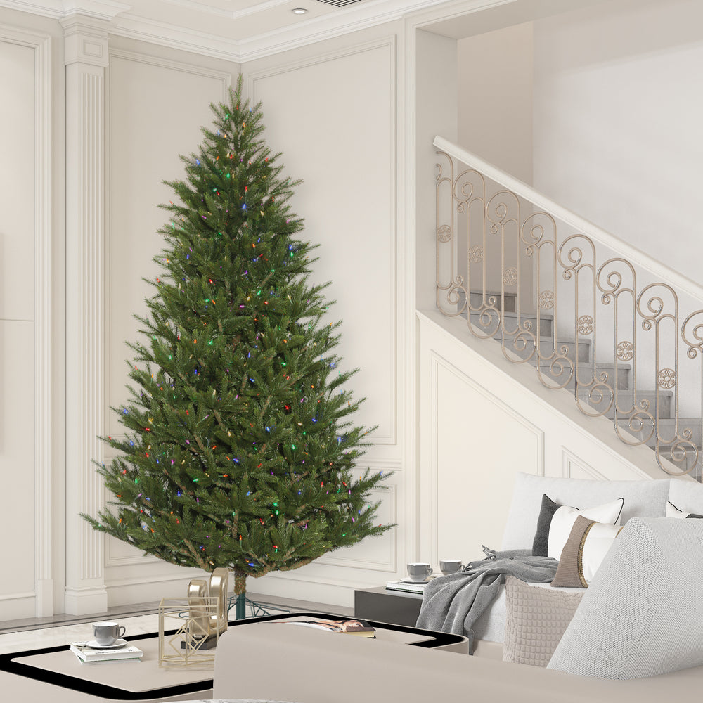 Vickerman 10' x 72" Fresh Fraser Fir Artificial Christmas Tree Multi-colored Dura-Lit LED lights