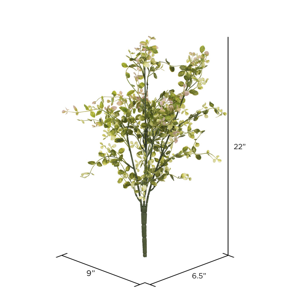 Vickerman 22" Artificial Green Bog Pimpernel Leaf Spray. Includes 2 sprays per pack.