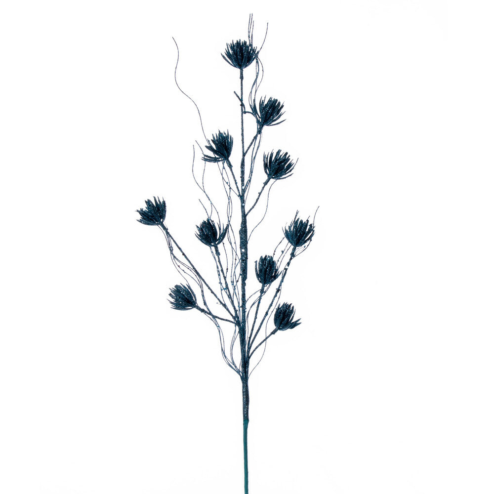 Vickerman 30" Baby Blue Mini Flower Glitter Spray 6 per bag.