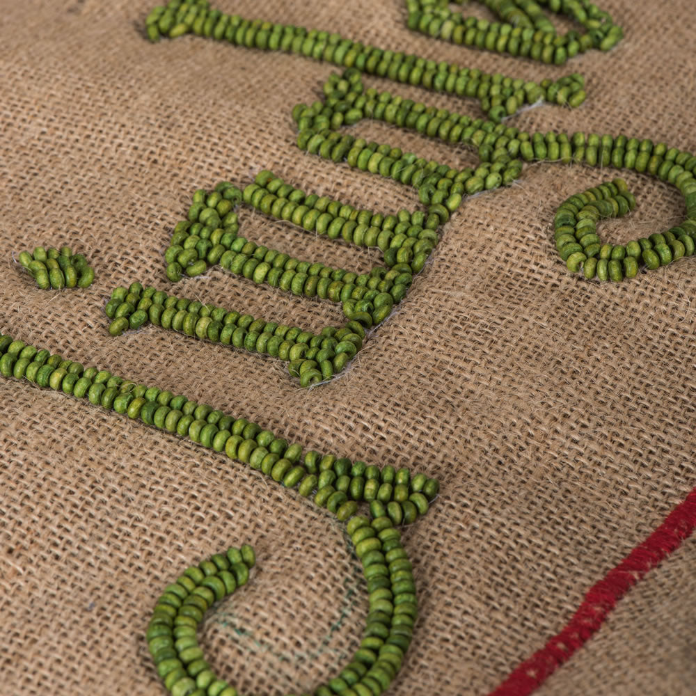 Vickerman Decorative 8" x 19" Burlap Jingle Christmas Stocking
