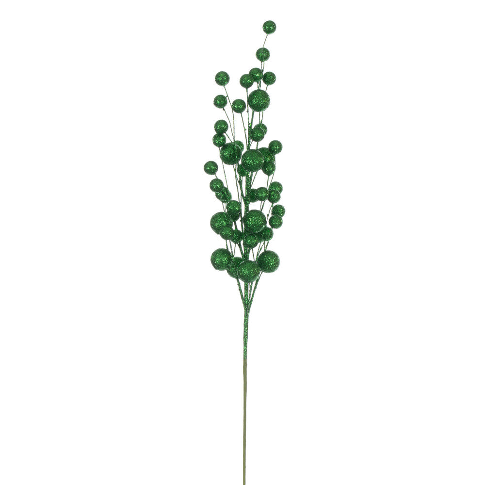 Vickerman 27" Green Multi Ball Glitter Spray 4 per bag.
