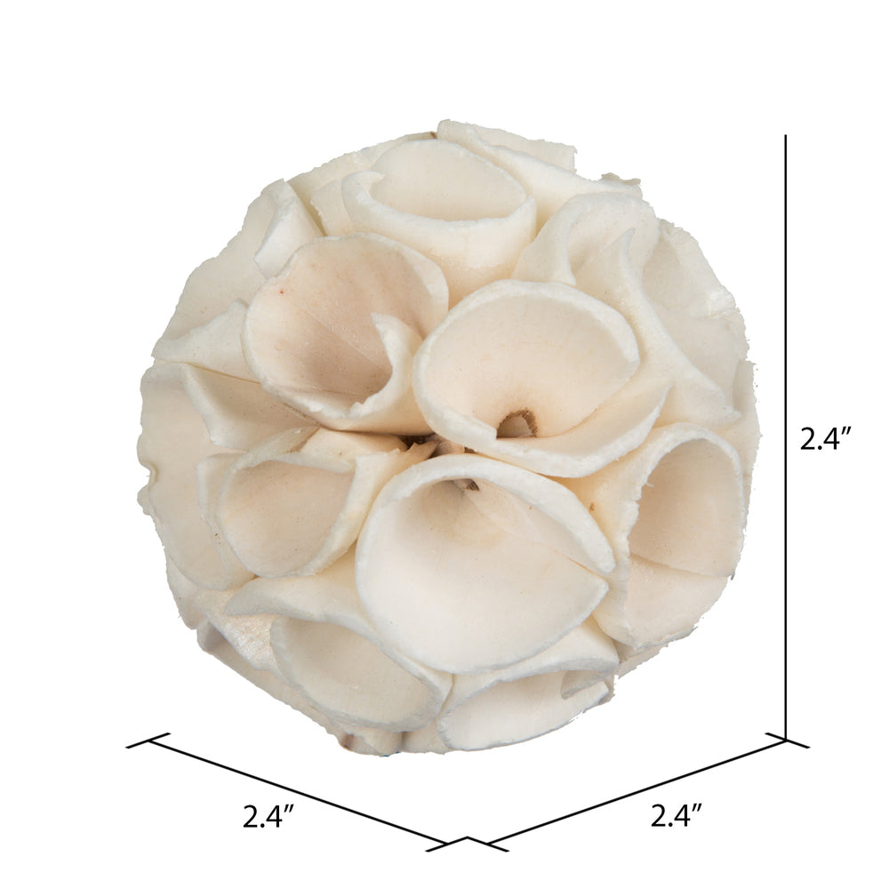 Vickerman Natural Botanicals 2.4" Sola Crape Ball. Includes 50 pieces per Pack.
