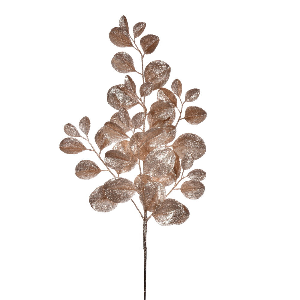 Vickerman 25" Café Latte Artificial Dogwood Glitter Spray 3 per bag.