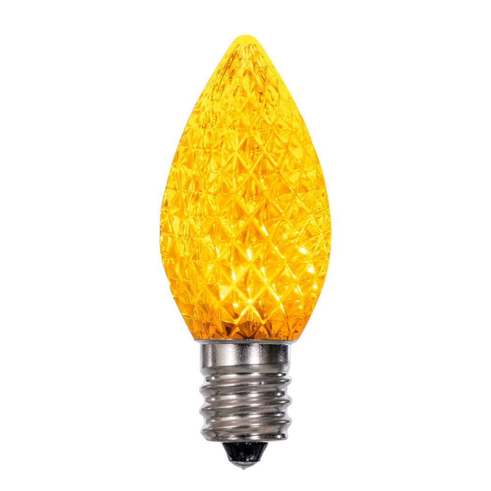 Vickerman C7 LED Yellow Faceted Twinkle Bulb bag of 25