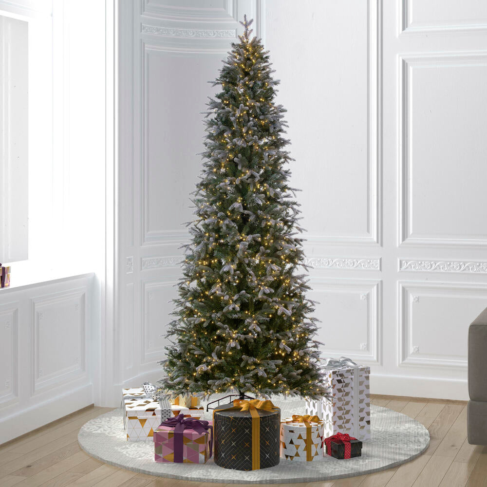Vickerman 5.5' x 36" Frosted Douglas Fir Artificial Pre-Lit Christmas Tree Warm White 3mm LED Lights
