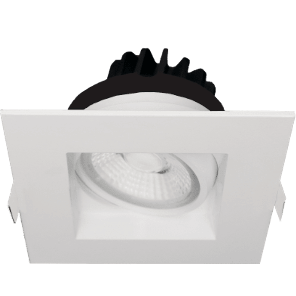 Goodlite LED 4 Inch Regress Square Gimbal Luminaire, Selectable Color Temperature