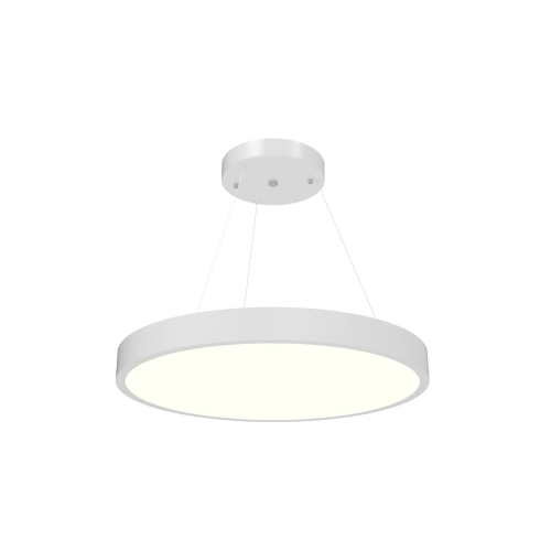 Westgate LED Architechtural 48In Round Suspended MCTp 80/60/100W 3Cct 30/35/40K 10Ft, Commercial Indoor Lighting, 60W/80W/100W, 110 Lumens/W, 30K/35K/40K, White Finish, 0~10V Dimmable