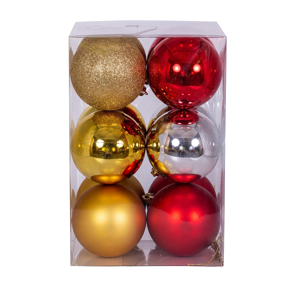 Vickerman 3" Gold Red and Silver Ornament Assortment 12 per box.