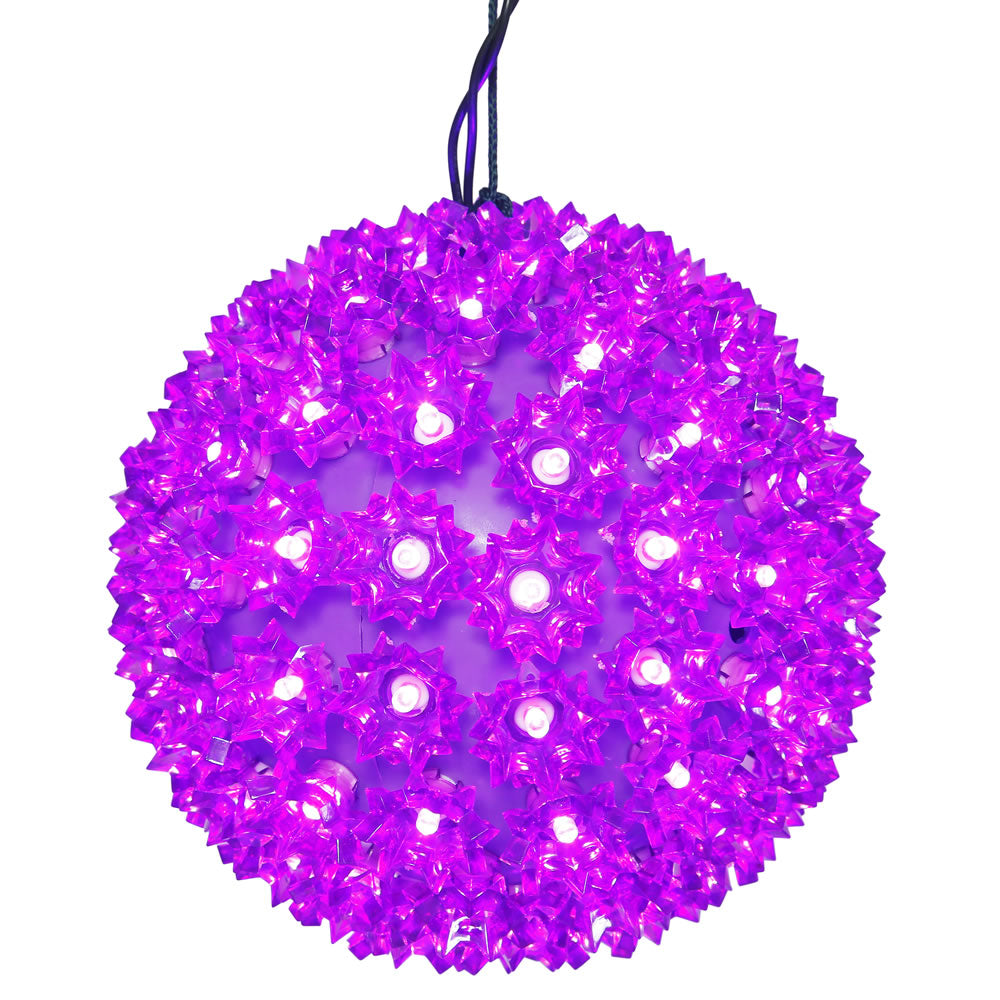 Vickerman 6" Starlight Sphere Christmas Ornament with Purple Wide Angle LED Lights