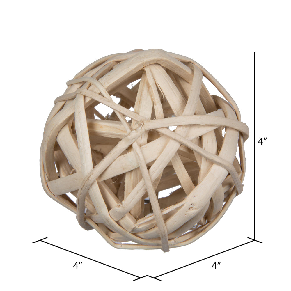 Vickerman Natural Botanicals 4" Kambu Ball Bleached. Includes 25 pieces per Pack.