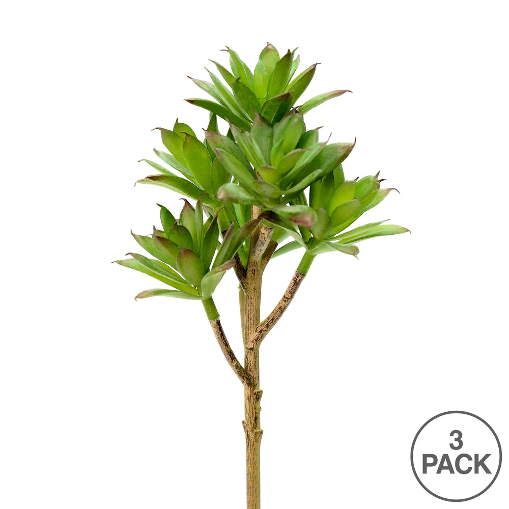 Vickerman 8" Artificial Green Springtime Pick Set of 3
