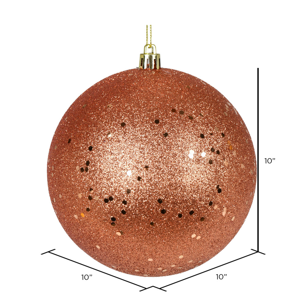 Vickerman 10" Coral Sequin Ball Ornament