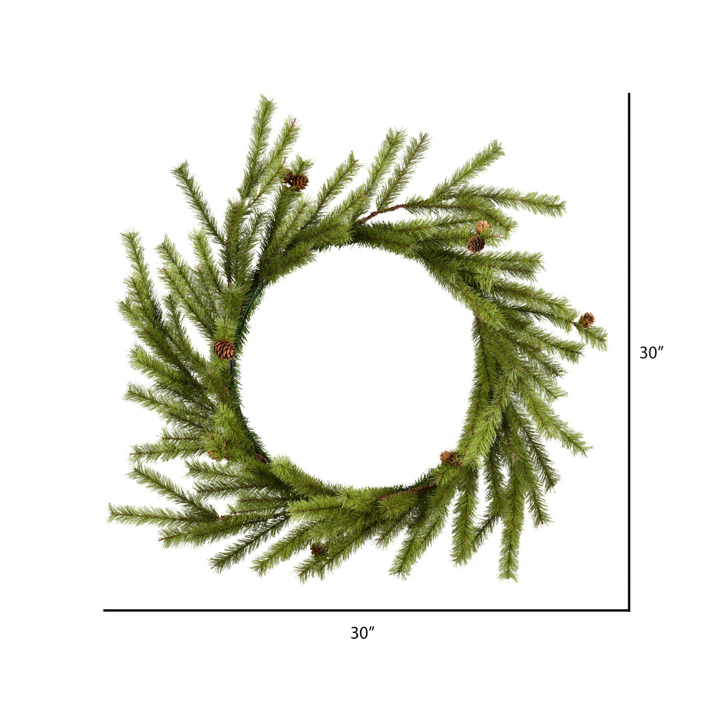 Vickerman 30" Vernon Pine Artificial Christmas Wreath Unlit