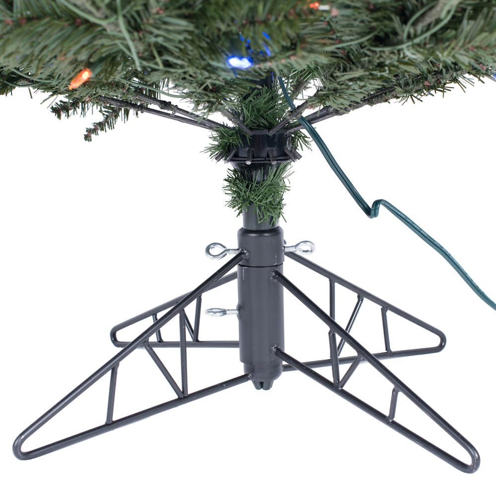 Vickerman 7.5' x 48" Kamas Fraser Fir Artificial Christmas Tree Multi-colored Dura-Lit LED lights