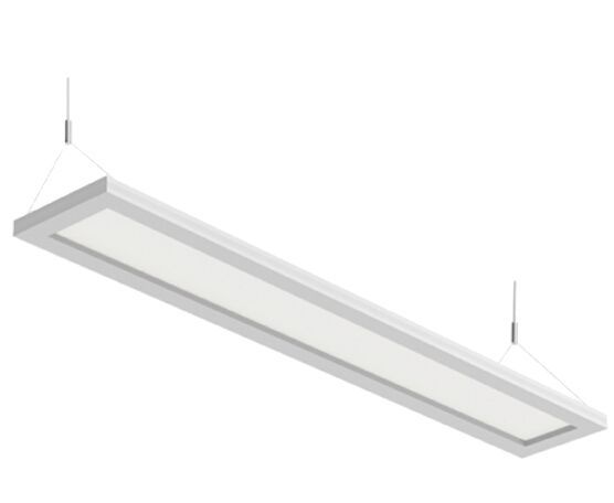 Westgate LED Suspended Up/Down Clear Panel Light, 120~277V, Commercial Indoor Lighting, 40W, 2100 Lumens/2100 Lumens, 3500K, White Finish, 0~10V Dimmable