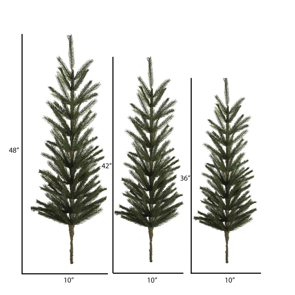Vickerman 36-42-48" Artificial Green Spruce Tops 3Pc Set