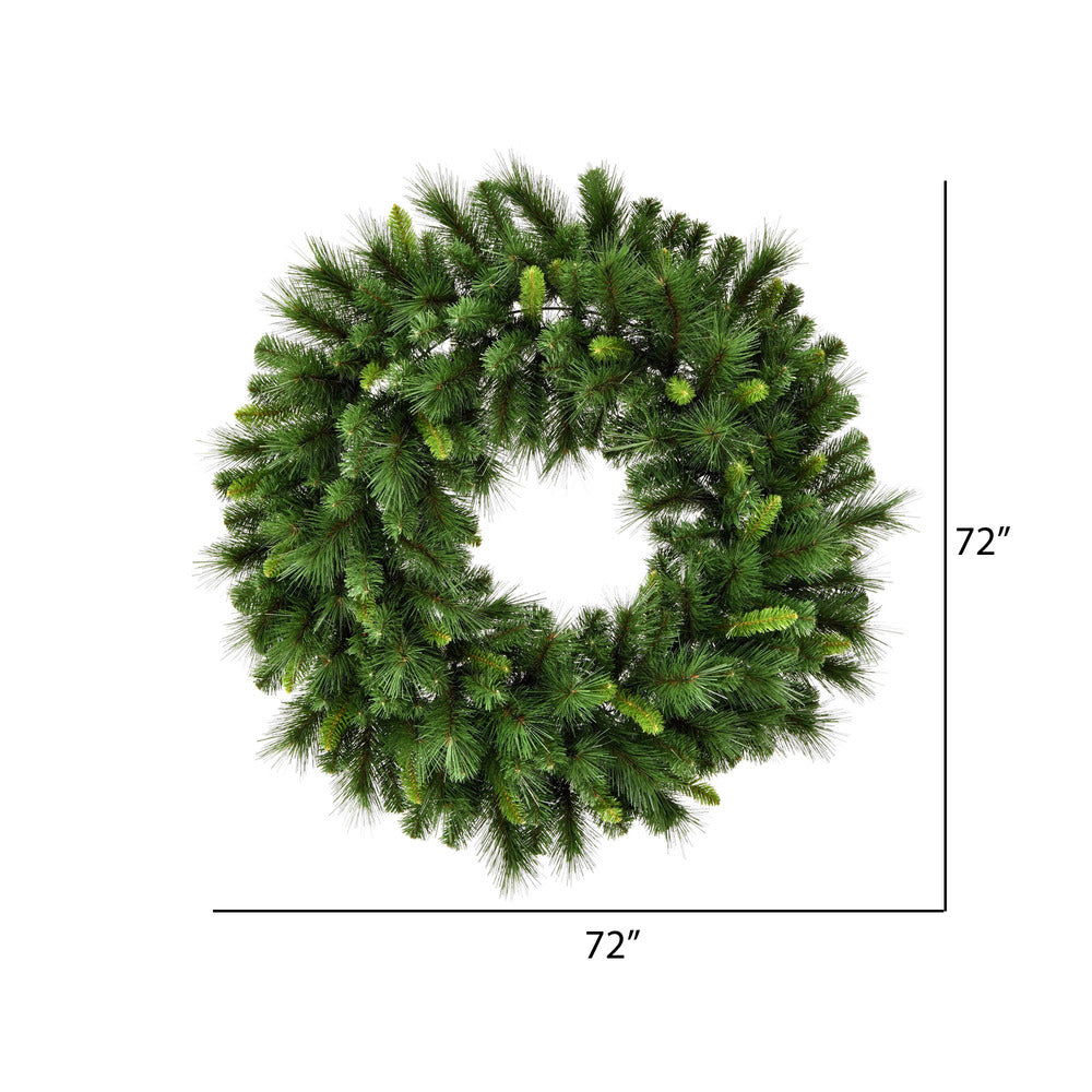 Vickerman 72" Bangor Mixed Pine Artificial Christmas Wreath Unlit