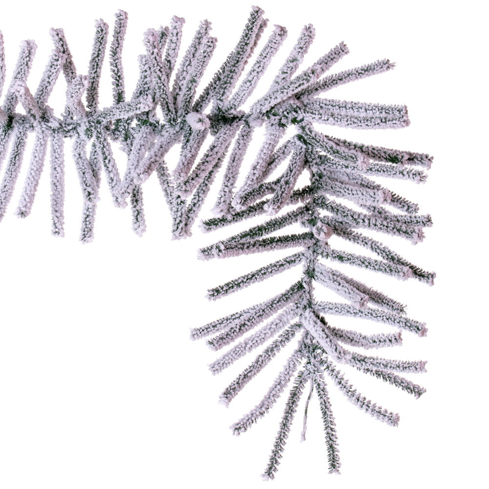 Vickerman 9' x 14" Flocked Pistol Pine Unlit Pine Garland.