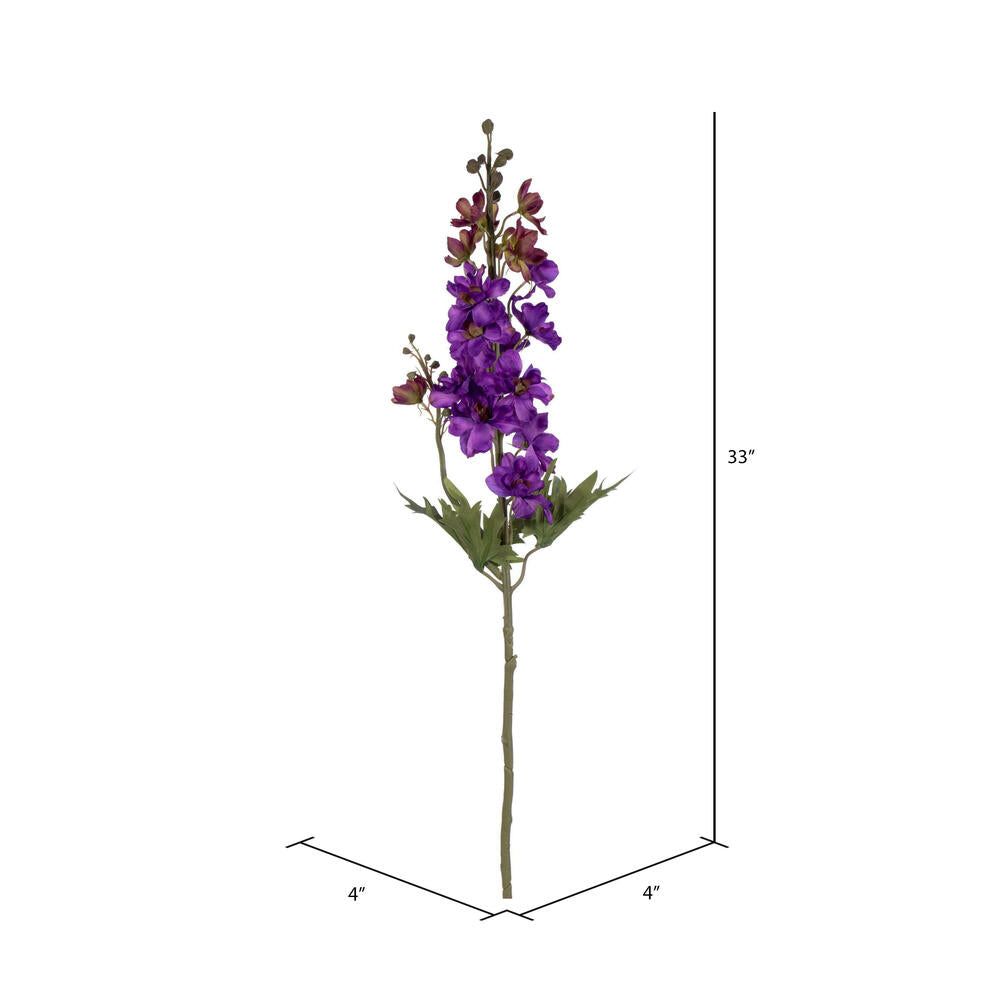 Vickerman 33" Artificial Purple Larkspur Spray. 3 Stems In A Bag.
