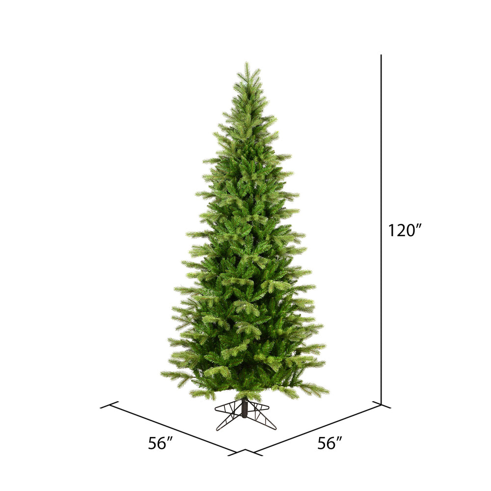 Vickerman 10' x 56" Balsam Spruce Slim Artificial Christmas Tree Unlit