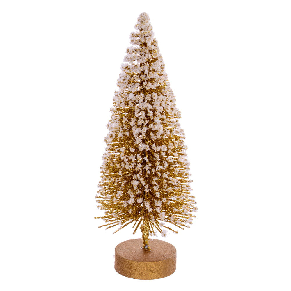 Vickerman 3"-5"-7" Gold Sisal Bottle Brush Tree Set Set of 3