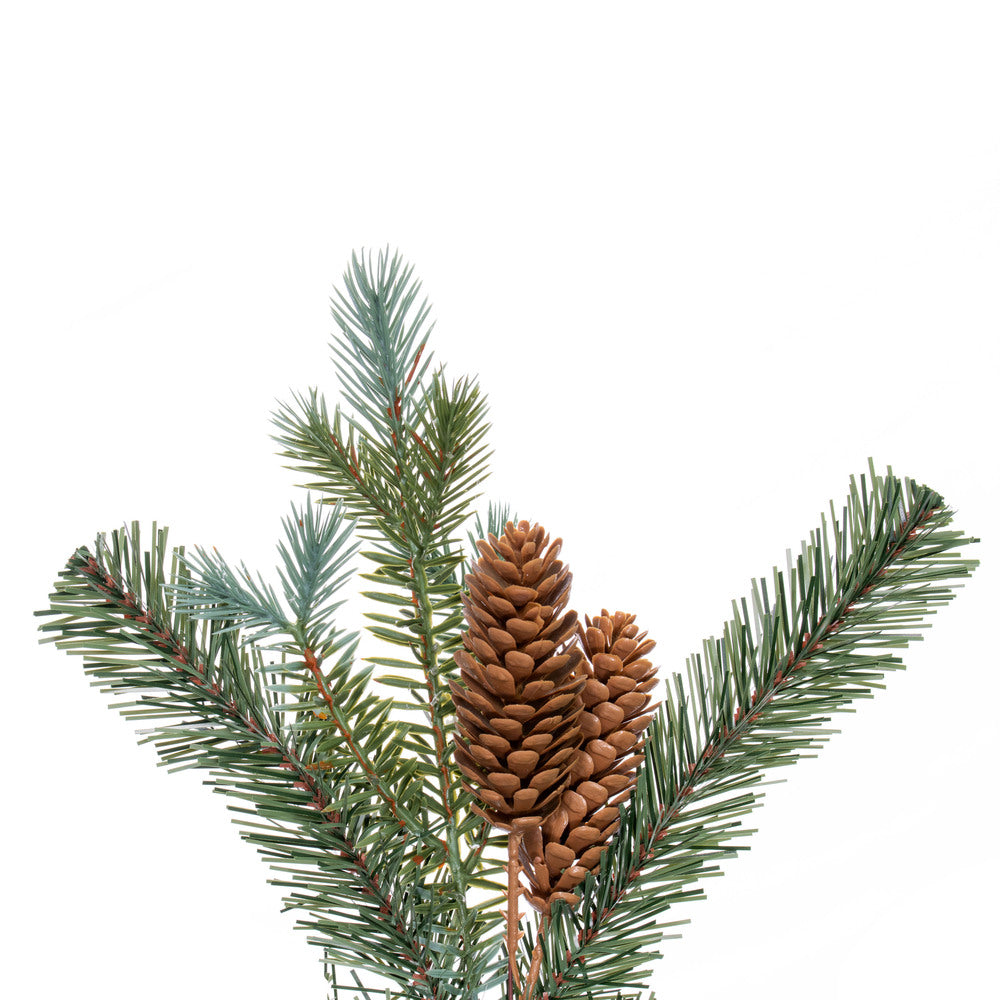 Vickerman 24" Blue Spruce Pine Cone Artificial Unlit Wreath.