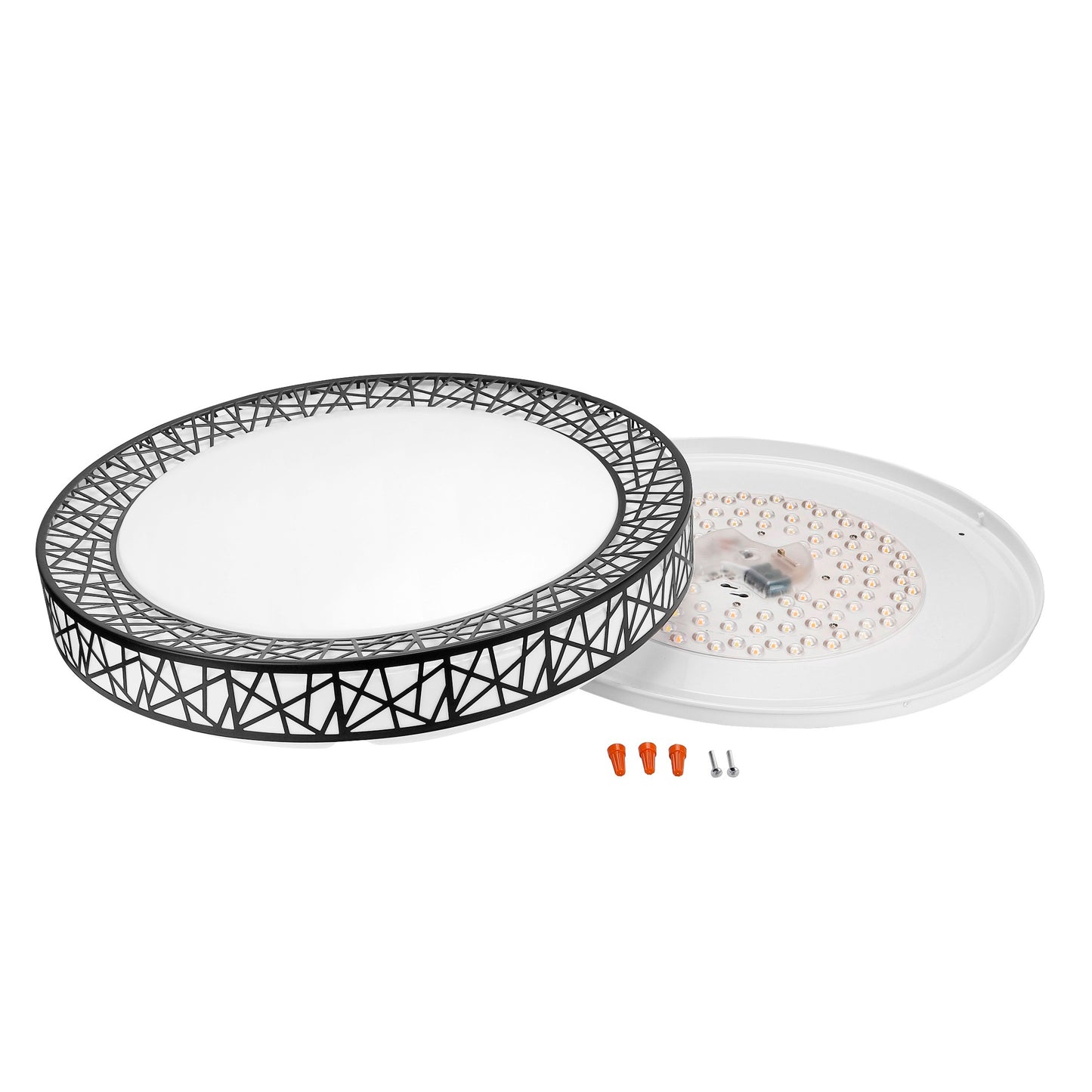 ASD Lighting LED Flushmount Loft 12" 20W 120V CCT Selectable 2700/3000/3500/4000/5000K Dimmable Black ETL