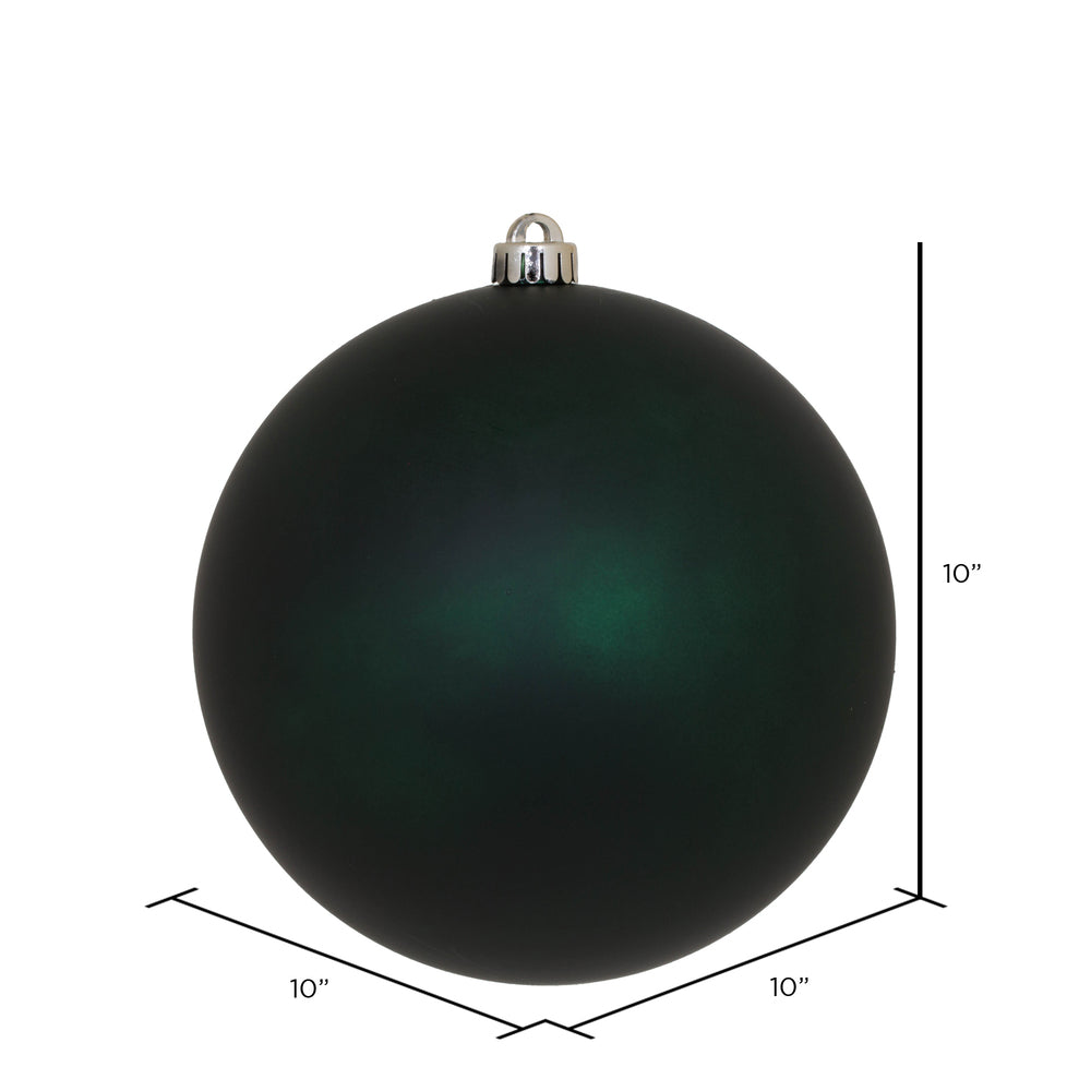 Vickerman 10" Midnight Green Matte Ball Ornament