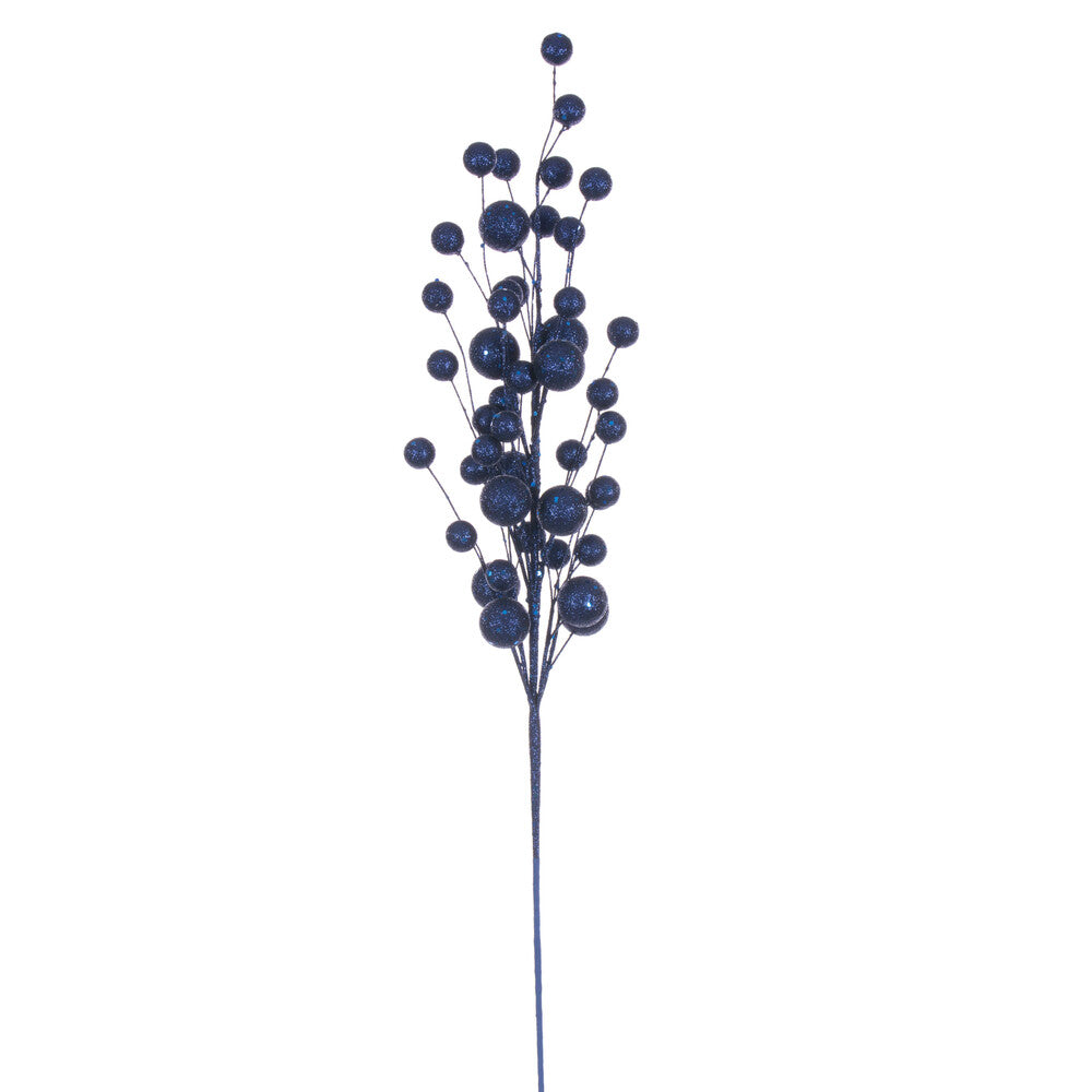 Vickerman 27" Midnight Blue Multi Ball Glitter Spray 4 per bag.