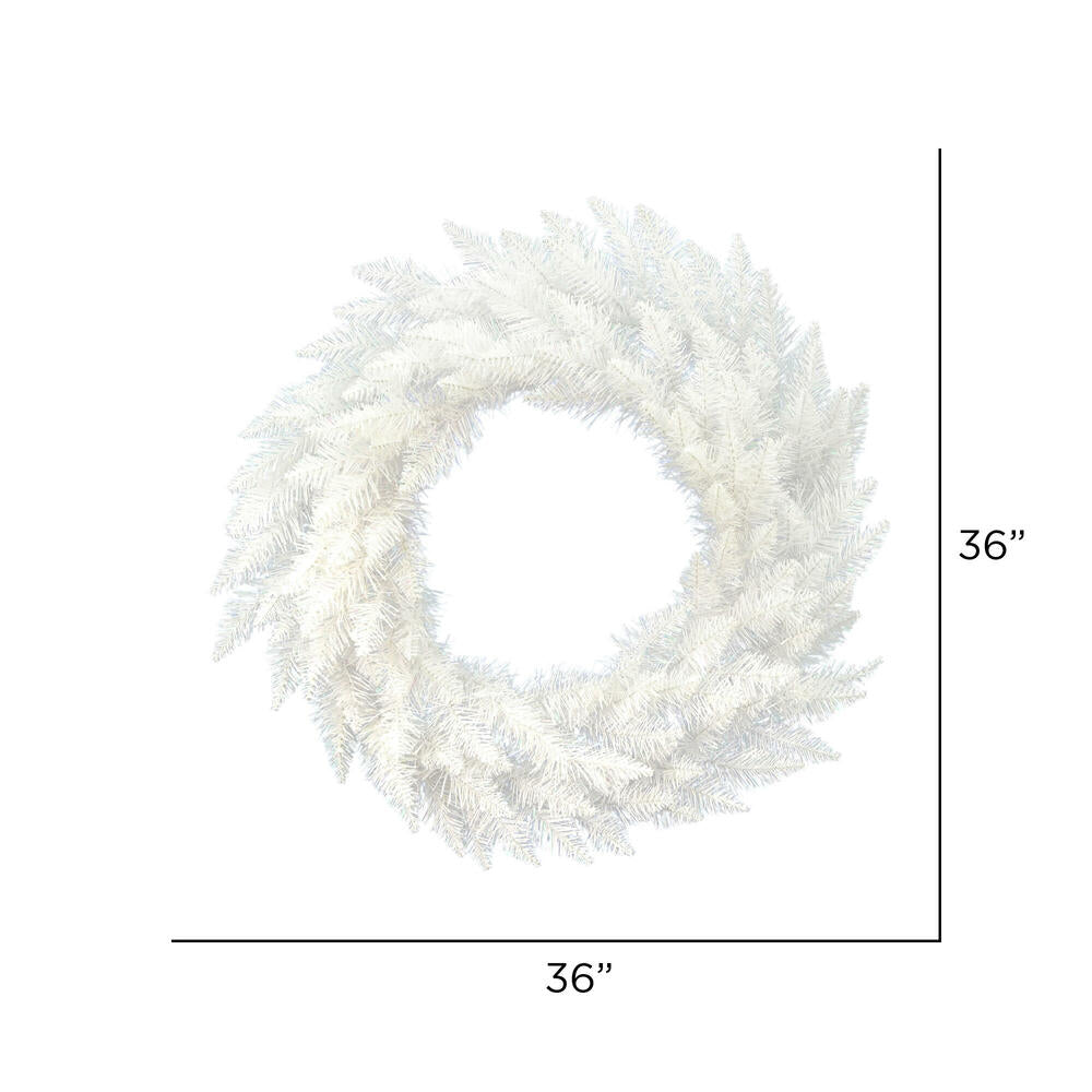 Vickerman 36" Sparkle White Spruce Artificial Christmas Wreath Unlit