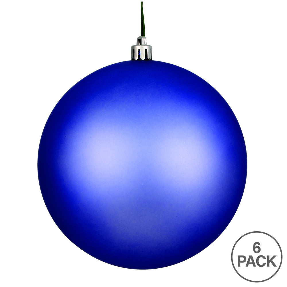 Vickerman 4" Periwinkle Matte Ball Ornament 6 per Bag