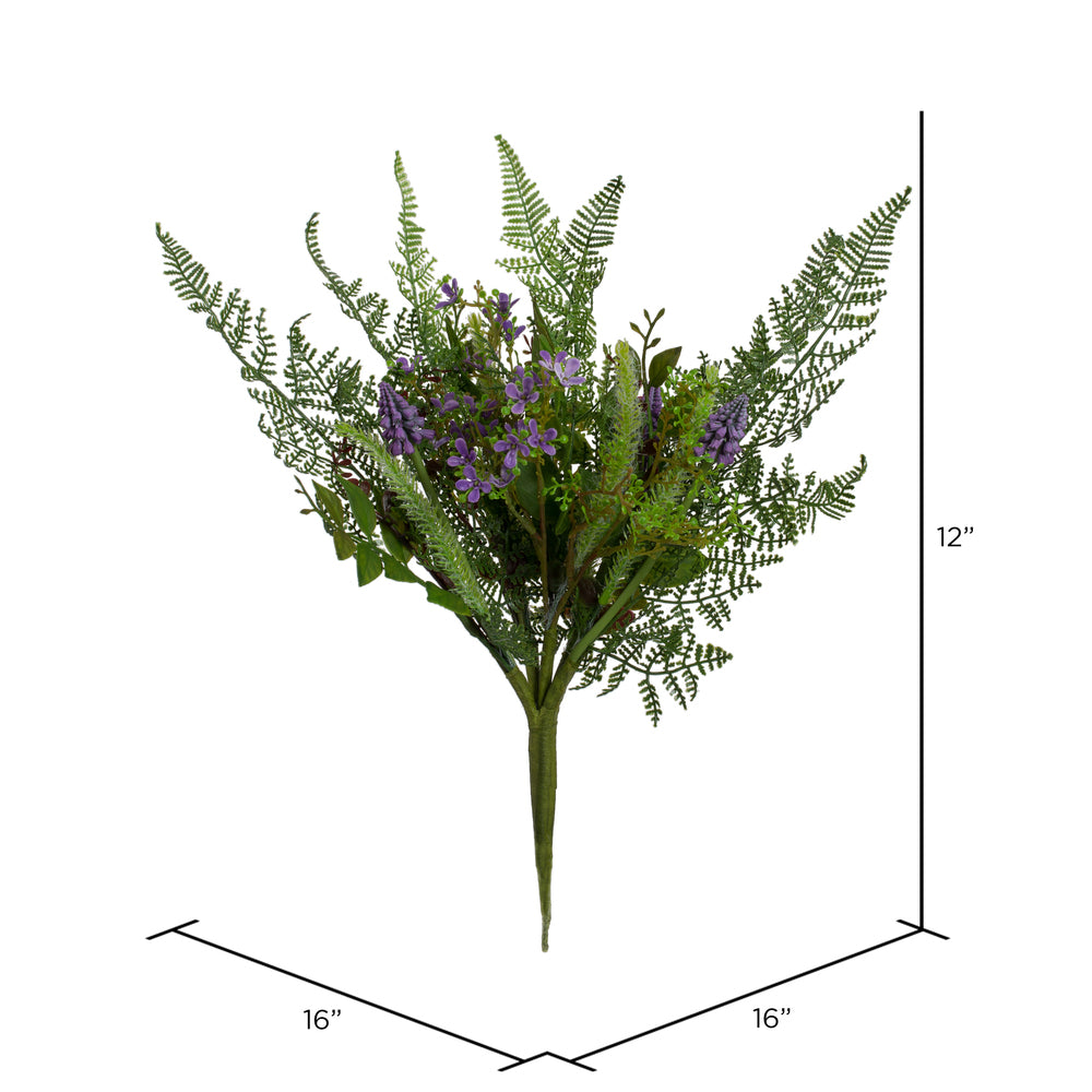 Vickerman 12" Artificial Green and Purple Maytime Bouquet.